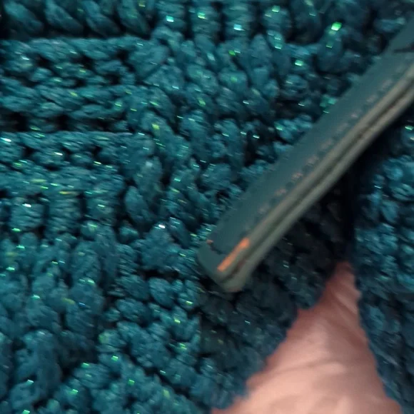 Kurt Geiger London Crochet Crossbody Bag Emerald Green NWOT With Call Out - Picture 9 of 9